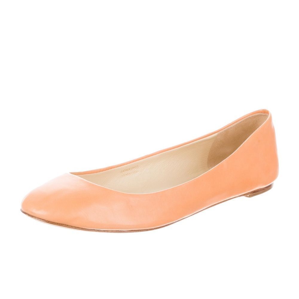 Vera Wang // Lara Ballet Flat in Tangerine w/ Box & Dustbag